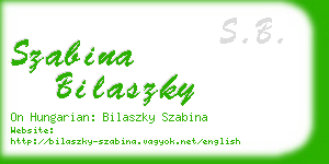 szabina bilaszky business card